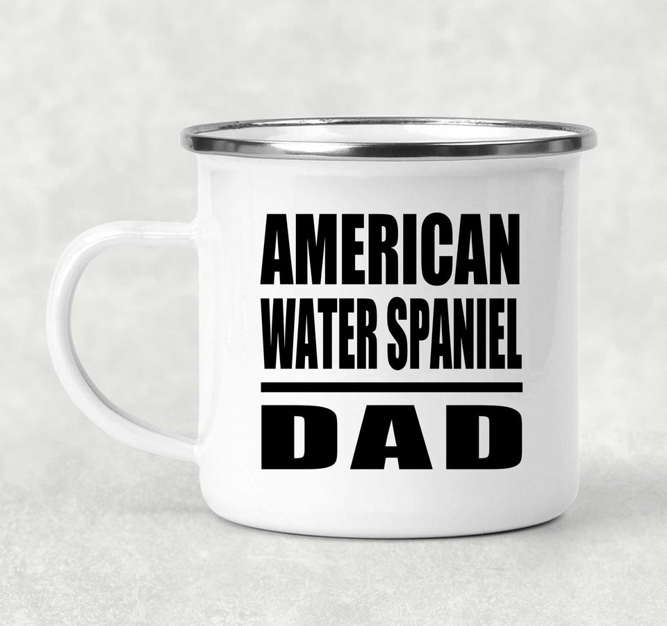 American Water Spaniel Dad - 12oz Camping Mug