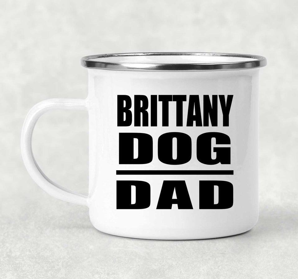 Brittany Dog Dad - 12oz Camping Mug