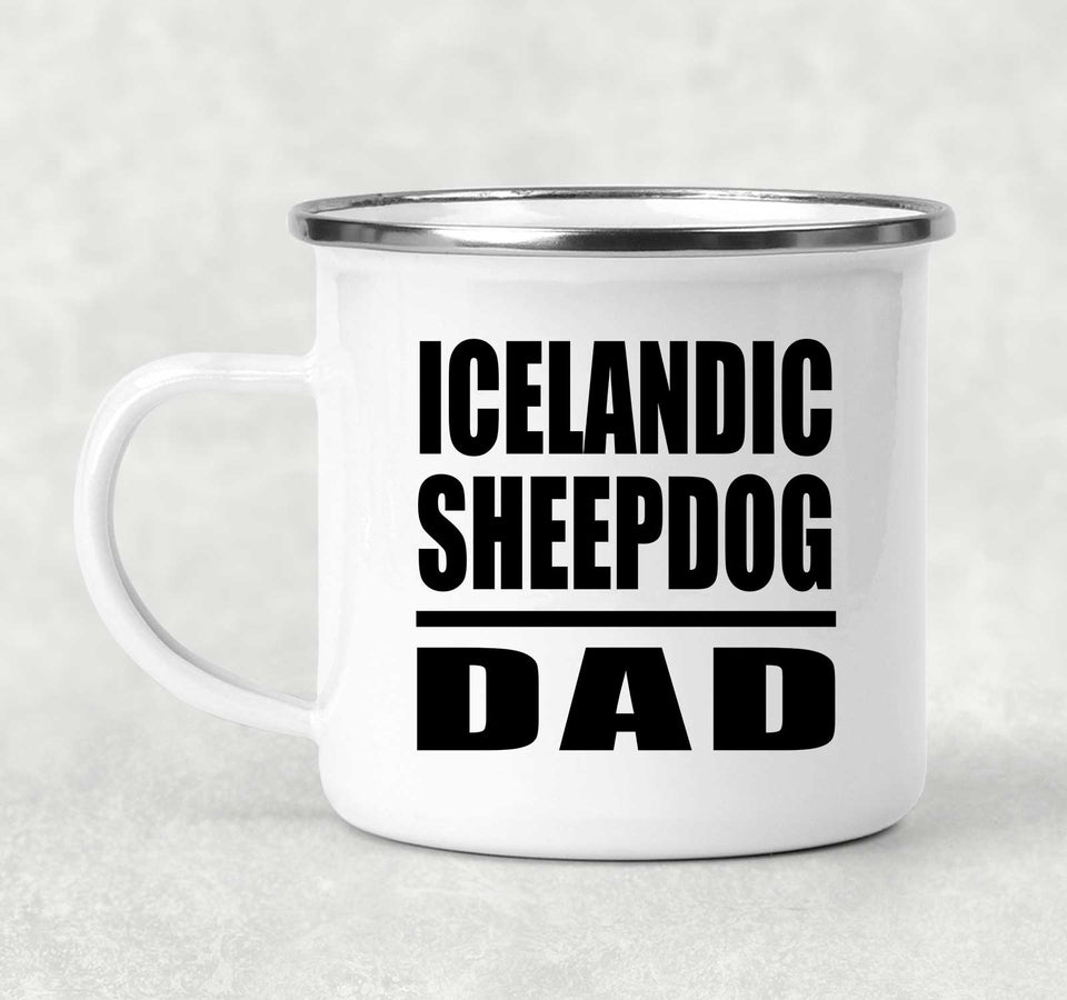 Icelandic Sheepdog Dad - 12oz Camping Mug