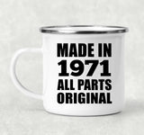 53rd Birthday Made in 1971 All Parts Original - 12oz Camping Mug
