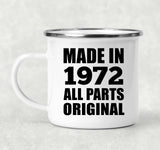 52nd Birthday Made in 1972 All Parts Original - 12oz Camping Mug