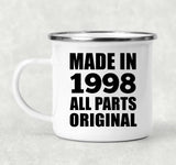 26th Birthday Made in 1998 All Parts Original - 12oz Camping Mug