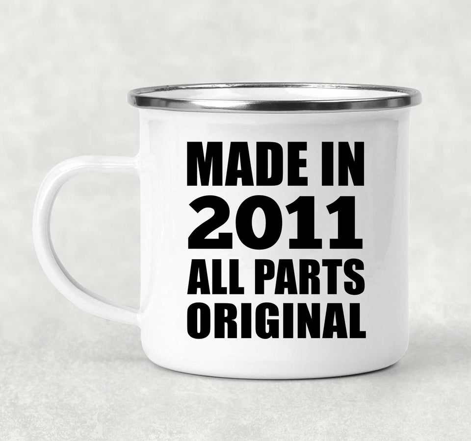 13th Birthday Made in 2011 All Parts Original - 12oz Camping Mug