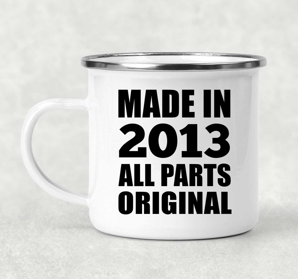 11th Birthday Made in 2013 All Parts Original - 12oz Camping Mug
