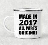 7th Birthday Made in 2017 All Parts Original - 12oz Camping Mug