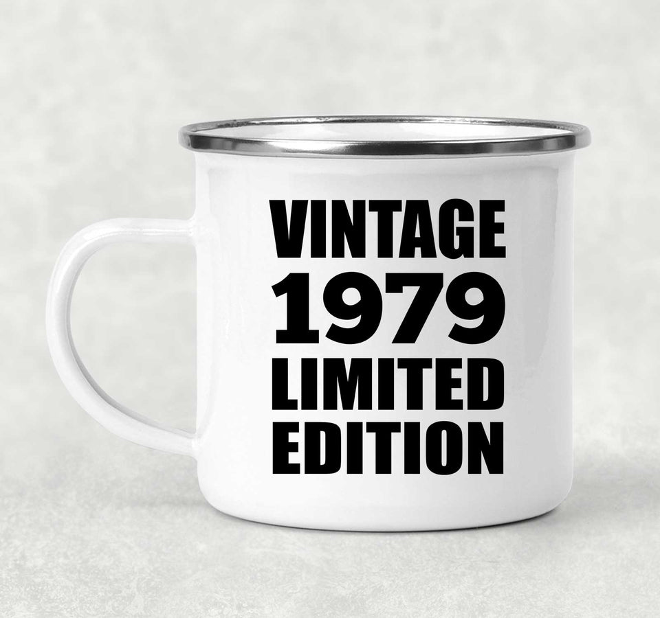 45th Birthday Vintage 1979 Limited Edition - 12oz Camping Mug