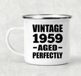 65th Birthday Vintage 1959 Aged Perfectly - 12oz Camping Mug