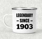 121st Birthday Legendary Since 1903 - 12oz Camping Mug