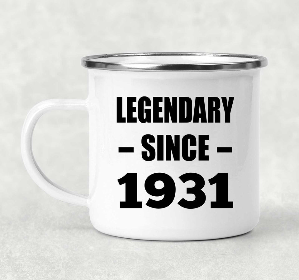 93rd Birthday Legendary Since 1931 - 12oz Camping Mug