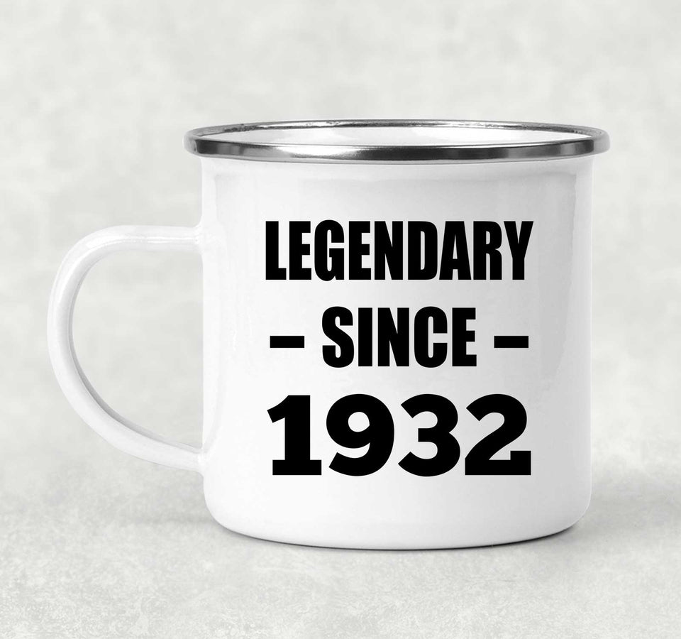 92nd Birthday Legendary Since 1932 - 12oz Camping Mug