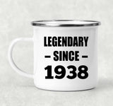 86th Birthday Legendary Since 1938 - 12oz Camping Mug