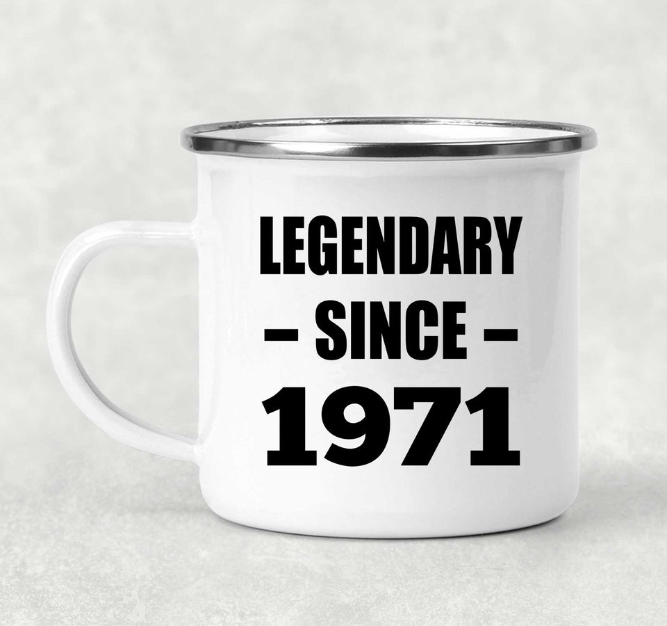53rd Birthday Legendary Since 1971 - 12oz Camping Mug