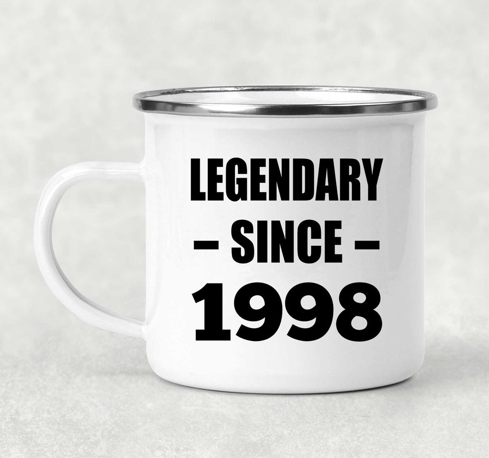26th Birthday Legendary Since 1998 - 12oz Camping Mug