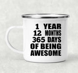 1st Birthday 1 Year 12 Months 365 Days Of Awesome - 12oz Camping Mug