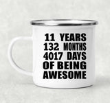 11th Birthday 11 Years 132 Months 4017 Days Of Awesome - 12oz Camping Mug