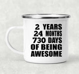 2nd Birthday 2 Years 24 Months 730 Days Of Awesome - 12oz Camping Mug