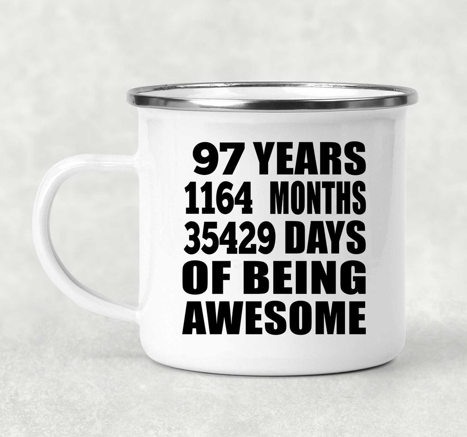 97th Birthday 97 Years 1164 Months 35429 Days Of Awesome - 12oz Camping Mug