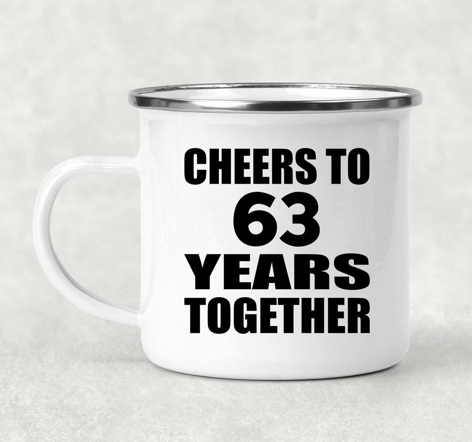 63rd Anniversary Cheers To 63 Years Together - 12oz Camping Mug