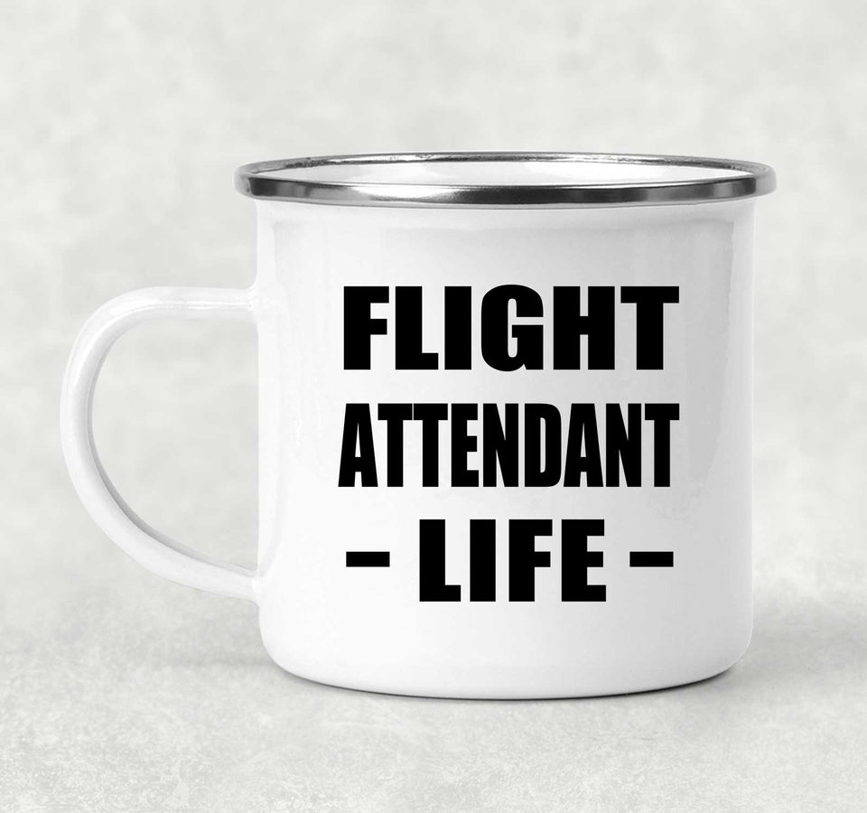 Flight Attendant Life - 12oz Camping Mug