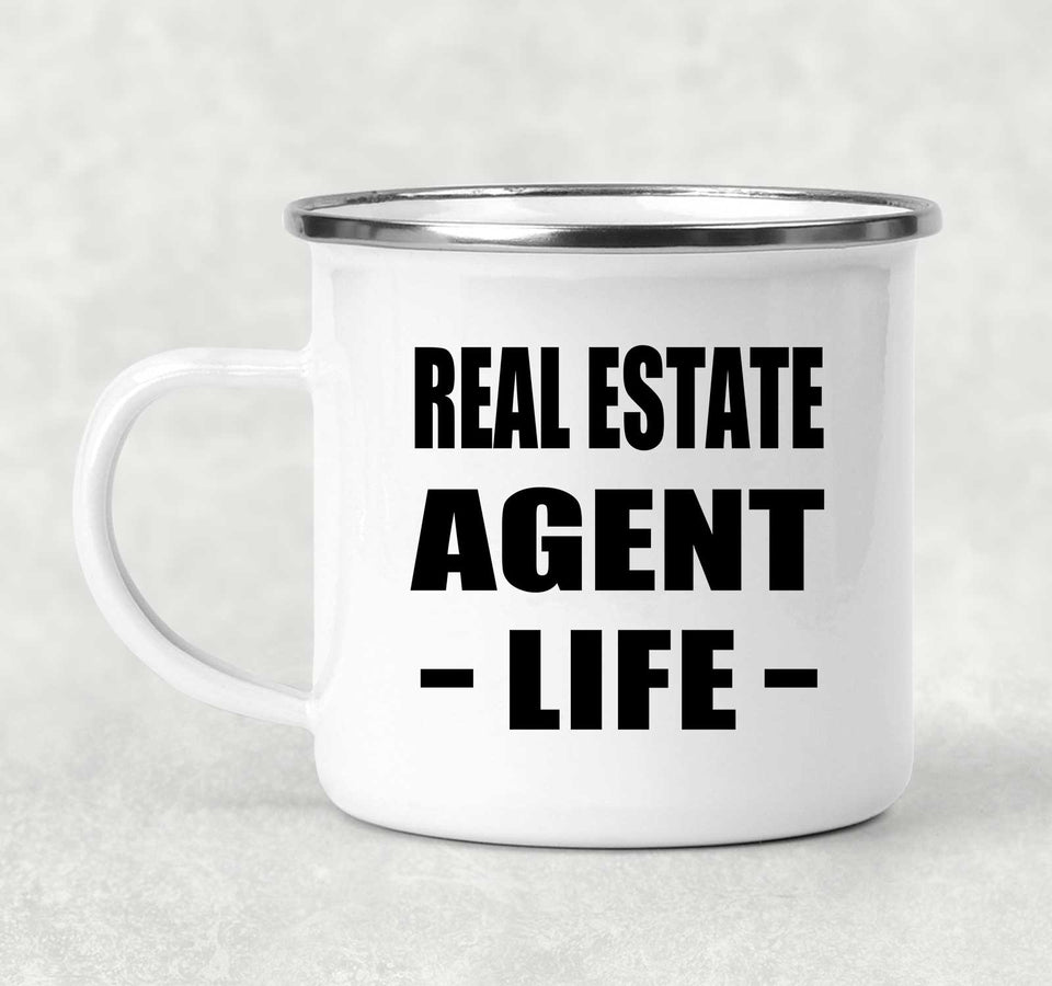 Real Estate Agent Life - 12oz Camping Mug