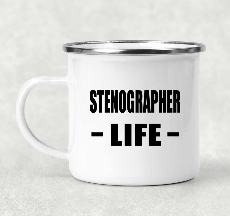 Stenographer Life - 12oz Camping Mug