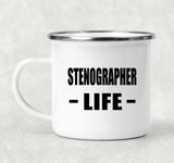 Stenographer Life - 12oz Camping Mug