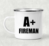 A+ Fireman - 12oz Camping Mug