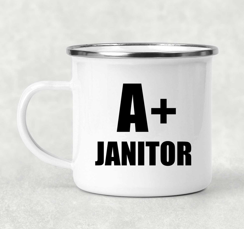 A+ Janitor - 12oz Camping Mug
