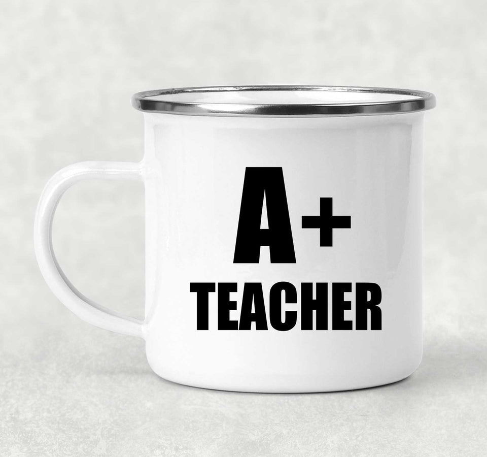 A+ Teacher - 12oz Camping Mug