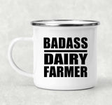 Badass Dairy Farmer - 12oz Camping Mug