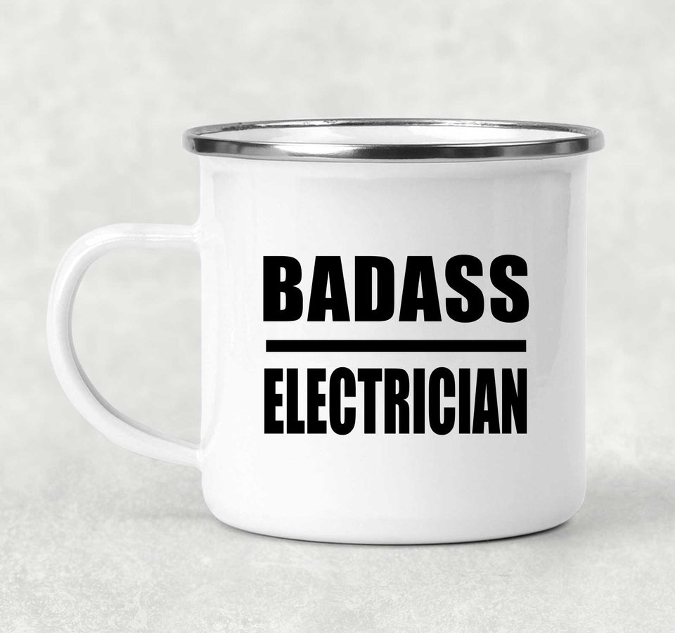 Badass Electrician - 12oz Camping Mug