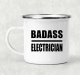 Badass Electrician - 12oz Camping Mug