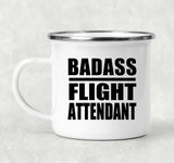 Badass Flight Attendant - 12oz Camping Mug