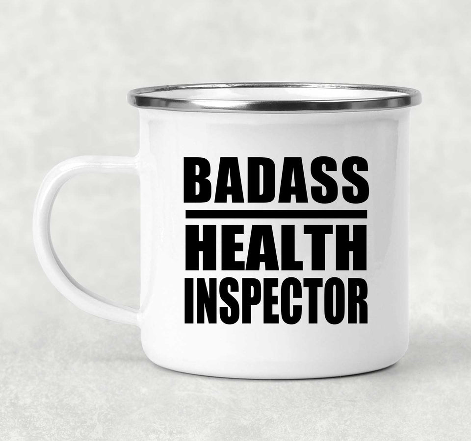 Badass Health Inspector - 12oz Camping Mug