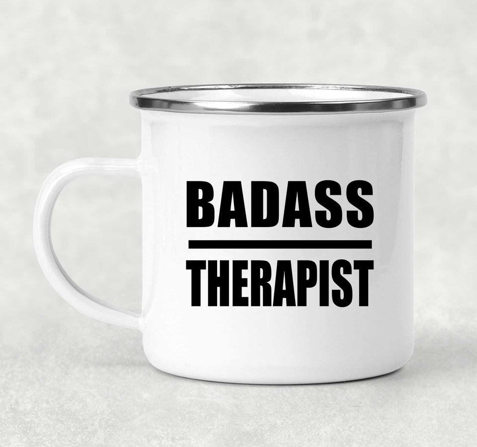 Badass Therapist - 12oz Camping Mug