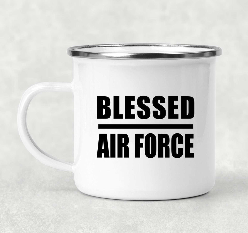 Blessed Air Force - 12oz Camping Mug