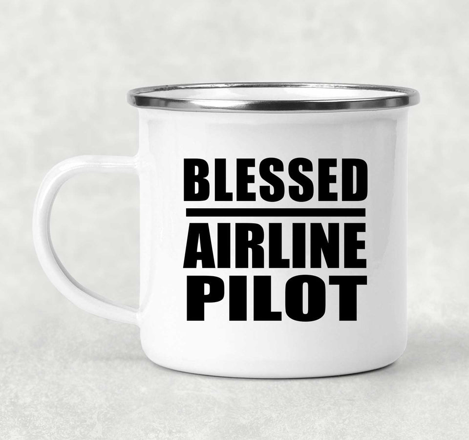 Blessed Airline Pilot - 12oz Camping Mug