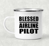 Blessed Airline Pilot - 12oz Camping Mug