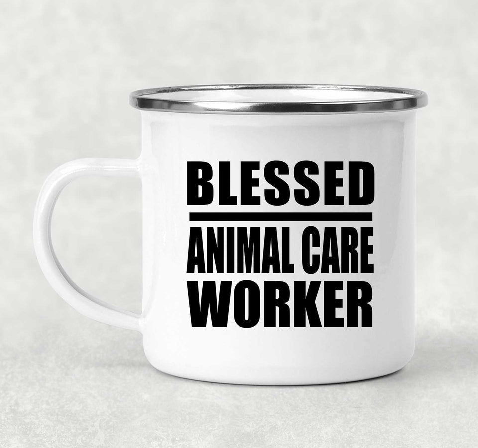 Blessed Animal Care Worker - 12oz Camping Mug