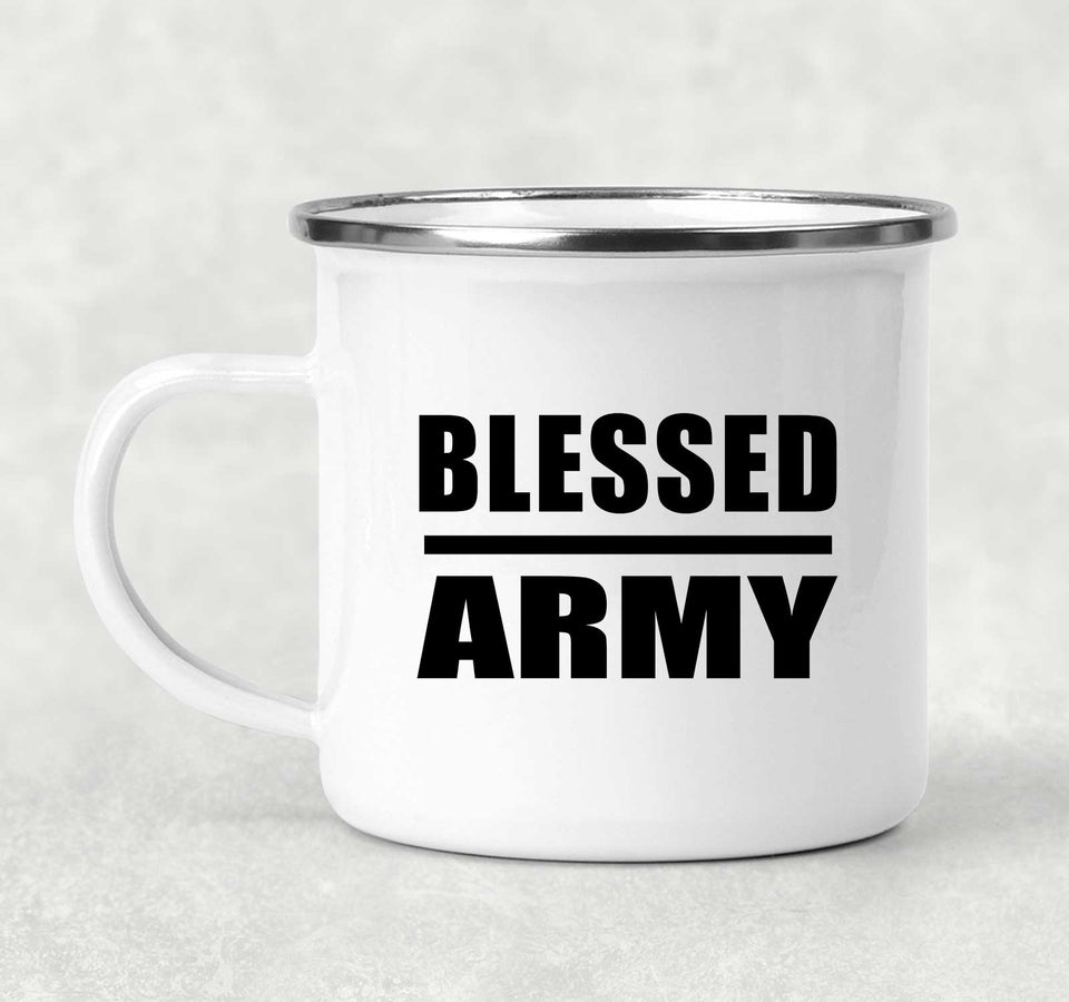 Blessed Army - 12oz Camping Mug