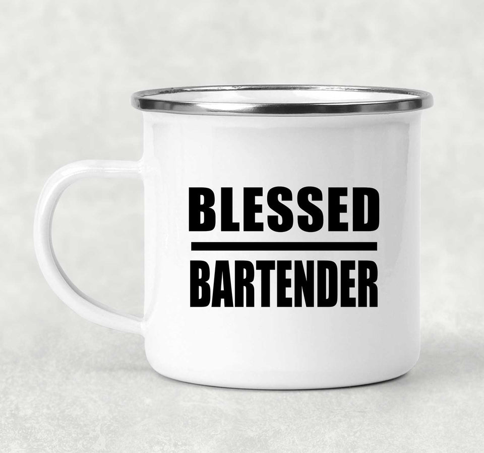 Blessed Bartender - 12oz Camping Mug