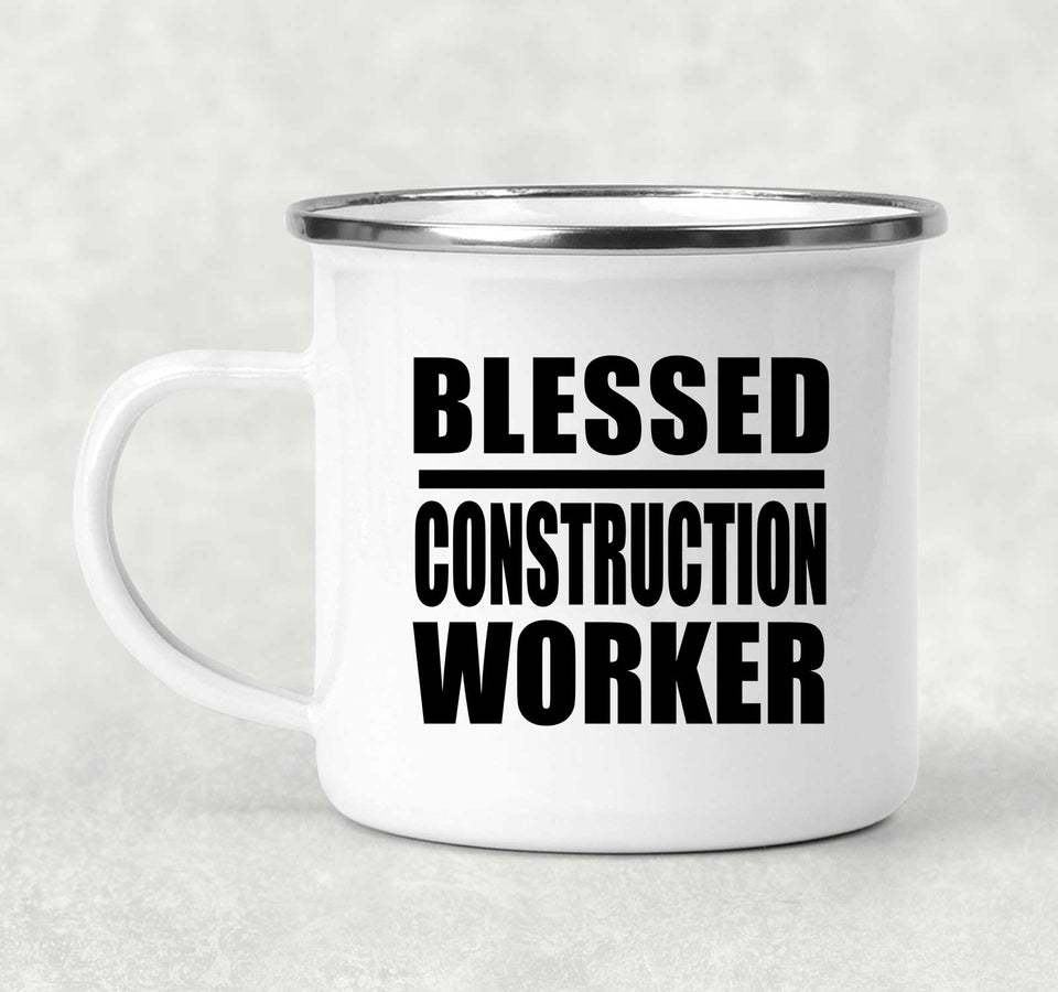 Blessed Construction Worker - 12oz Camping Mug