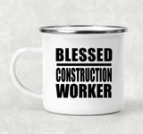 Blessed Construction Worker - 12oz Camping Mug