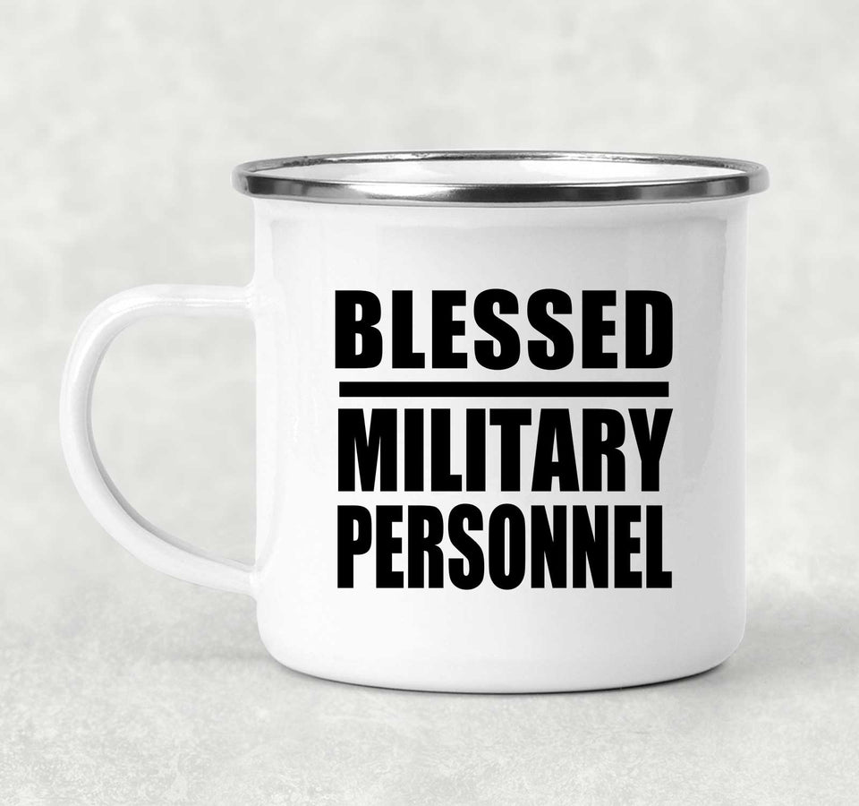 Blessed Military Personnel - 12oz Camping Mug