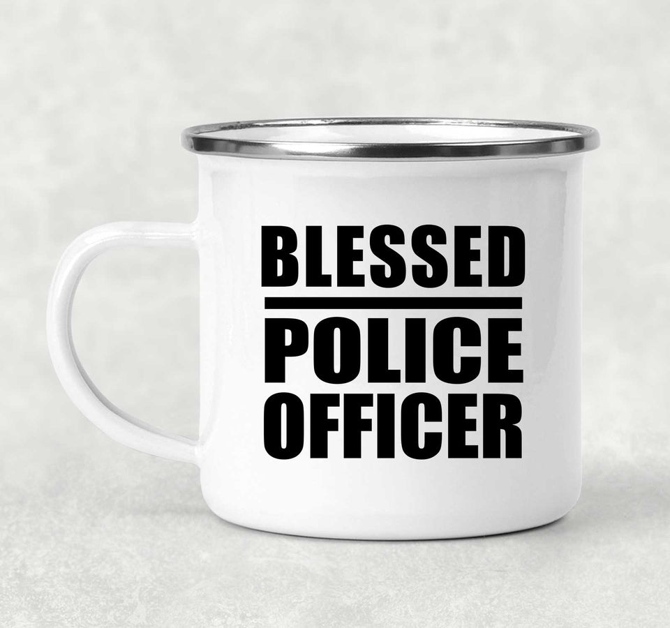 Blessed Police Officer - 12oz Camping Mug