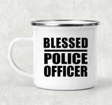 Blessed Police Officer - 12oz Camping Mug
