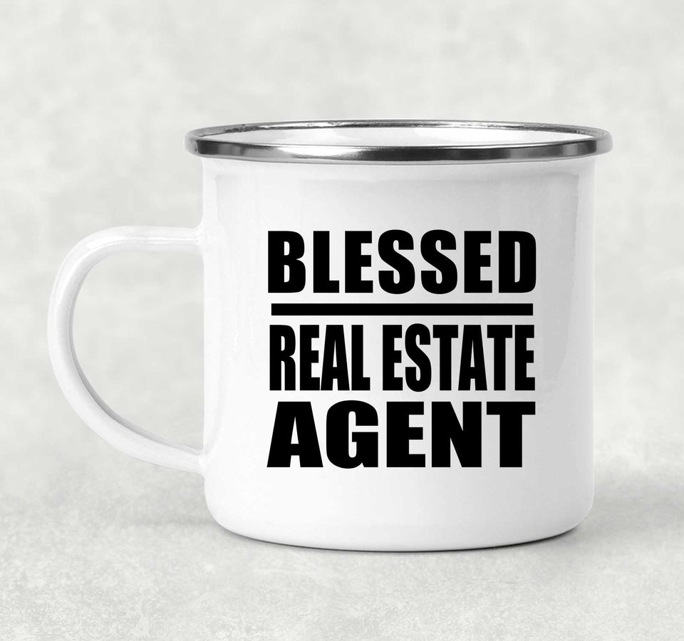 Blessed Real Estate Agent - 12oz Camping Mug
