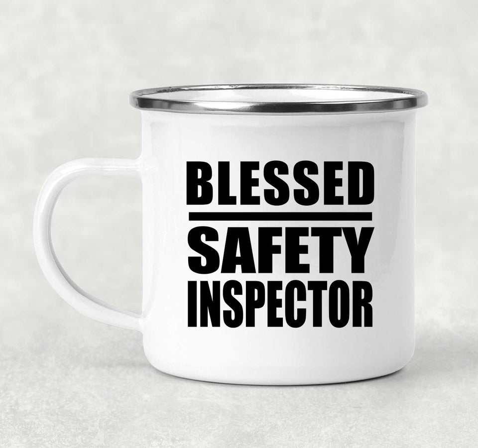 Blessed Safety Inspector - 12oz Camping Mug