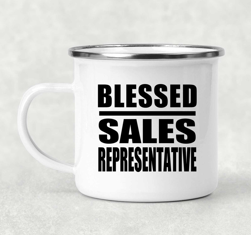 Blessed Sales Representative - 12oz Camping Mug