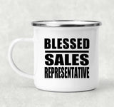 Blessed Sales Representative - 12oz Camping Mug